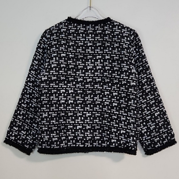 Girls Black & White Tweed Jacket, Size M/L ~ VGUC - Picture 2 of 8